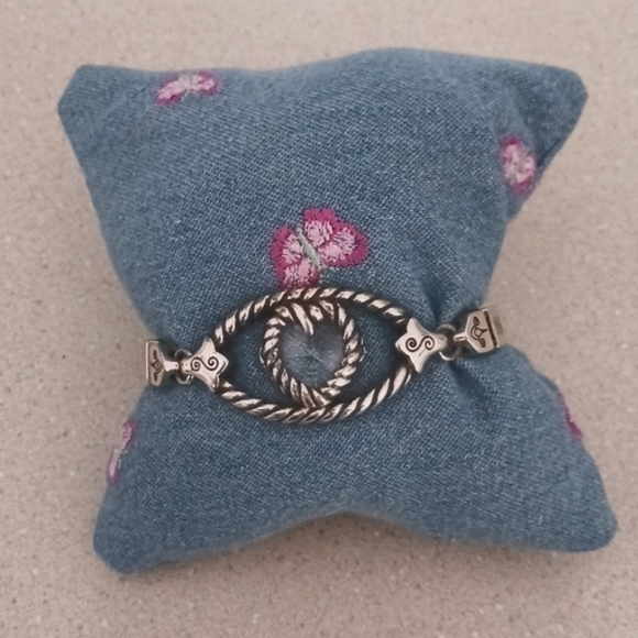 Brighton Crystal Heart Silver Link Bracelet - Picture 9 of 10